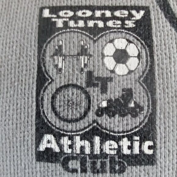 Vintage 90S Wile E. coyote grey/black ringer Tee Size Large - Picture 6 of 9